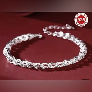 Elegant Sterling Silver Chain Bracelet